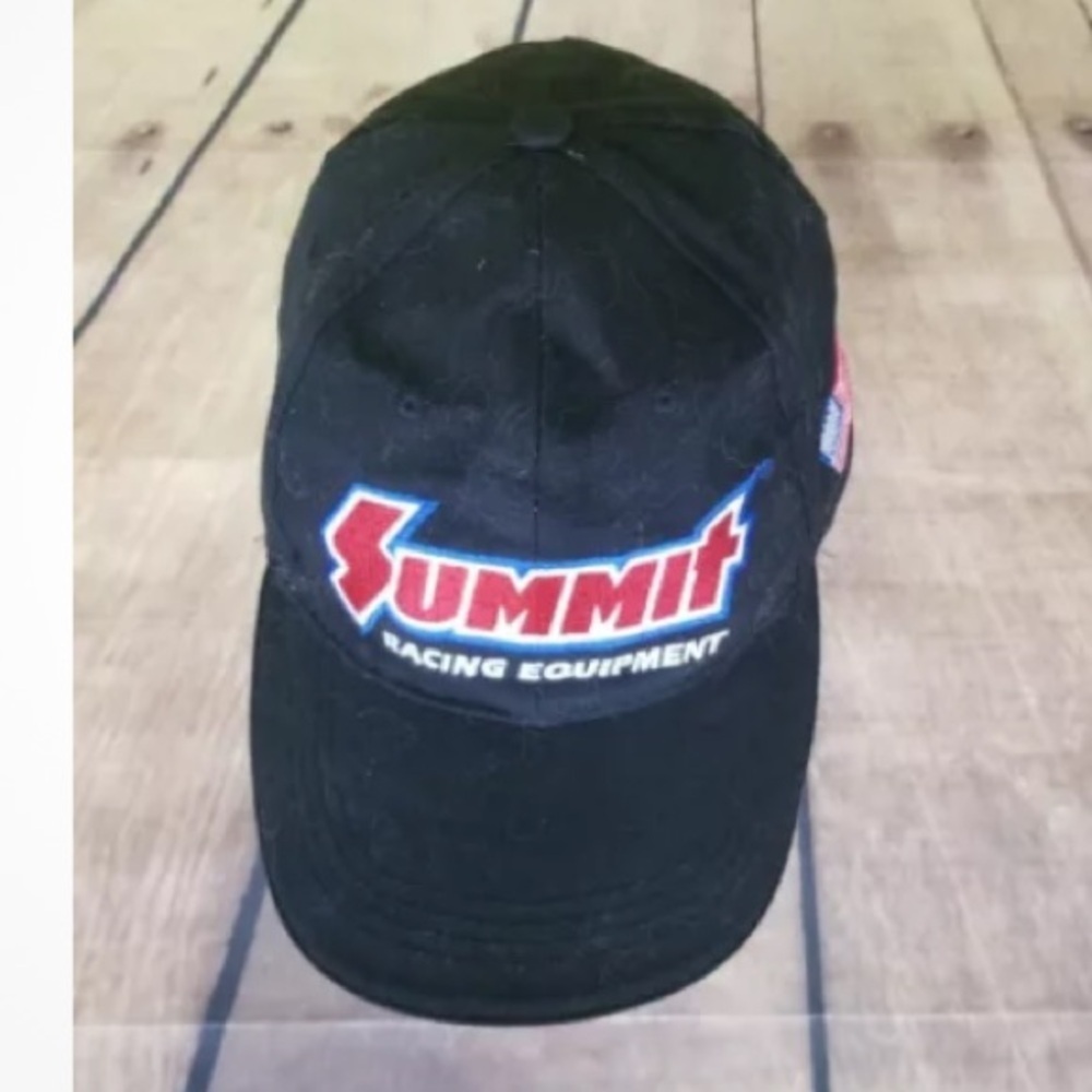 ‼️🆕‼️Summit Racing Equipment Mens Black Embroidery Logo Ajustable Cap